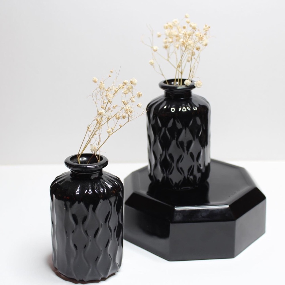Cobalt Blue/Black Mini Vases